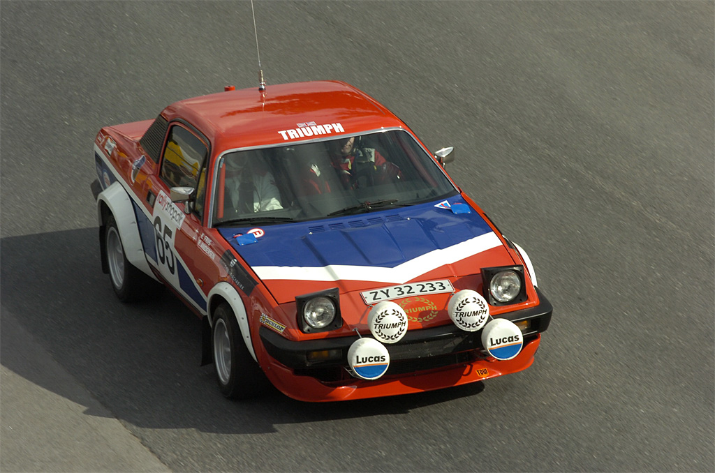 Per Andersens Triumph TR7 V8 er en af utallige historiske rallybiler, man kan opleve ved Tvilum Rally Show